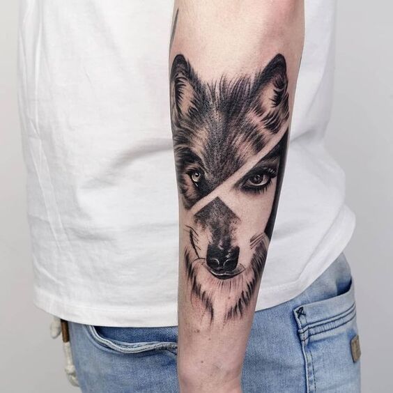 Tổng hợp 555+ hình xăm chó sói cực chiến cho anh em - Genztattoo