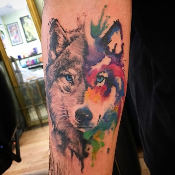 Tổng hợp 555+ hình xăm chó sói cực chiến cho anh em - Genztattoo