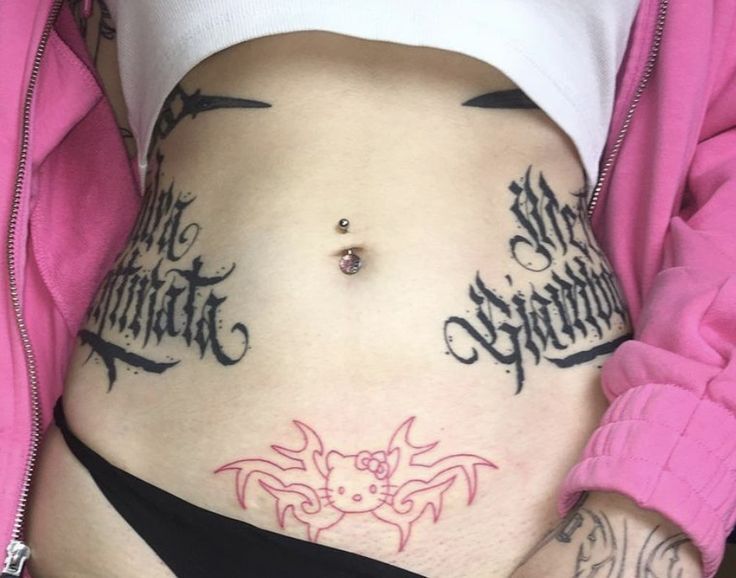 Mẫu hình xăm độc đáo trên bụng mẫu tattoo trên bụng chữ độc lạ