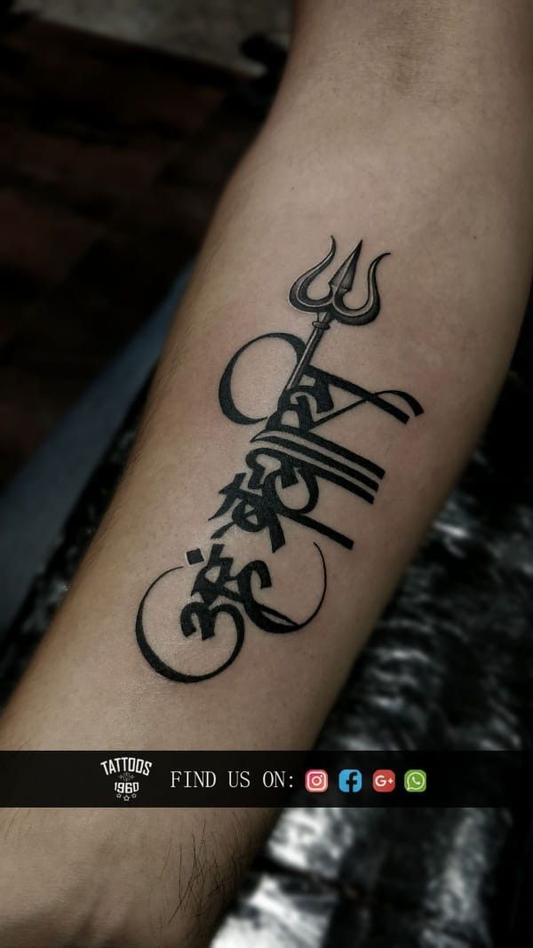 Hình xăm tiếng Phạn cực ngầu ở cổ tay tattoo chữ phạn cực chất ở cẳng tay