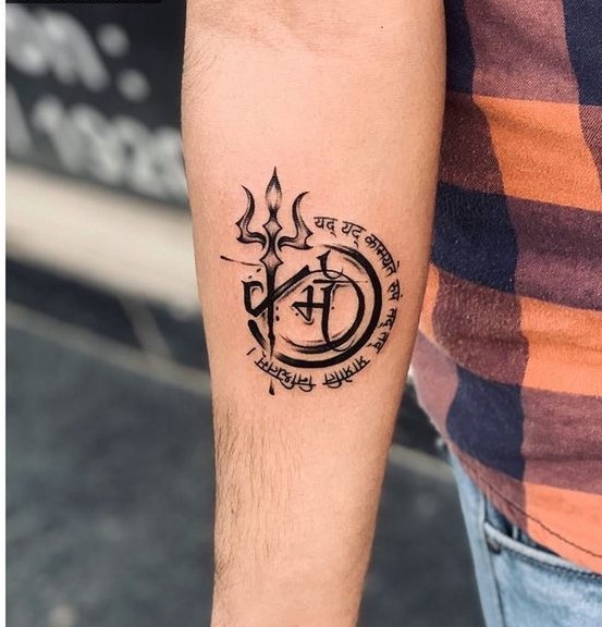 Hình xăm tiếng Phạn cực chất trên tay cho nam giới tattoo chữ phạn cực chất ở tay cho nam