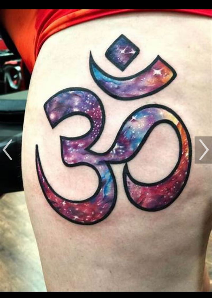 Hình xăm tiếng Phạn màu cực đẹp tattoo chữ phạn màu sắc cực đẹp