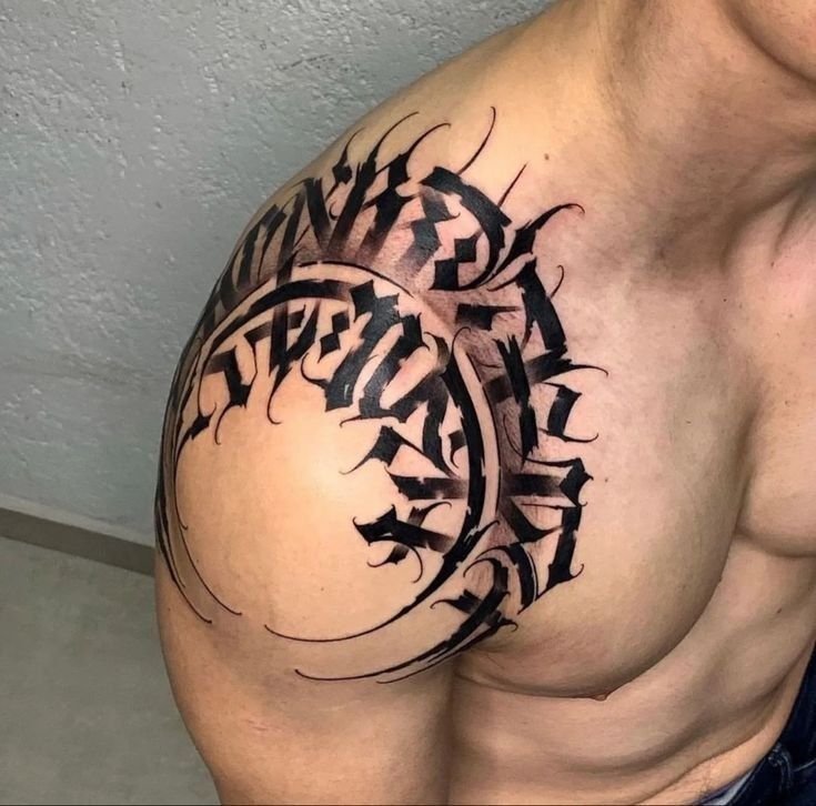 Ý tưởng hình xăm tiếng Phạn tuyệt vời trên vai ý tưởng tattoo chữ phạn cực chất ở vai
