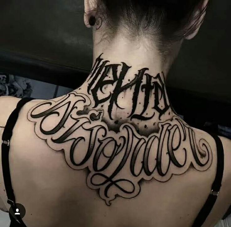 Tổng hợp 666+ hình xăm chữ sau gáy độc lạ và chất lừ - Genztattoo