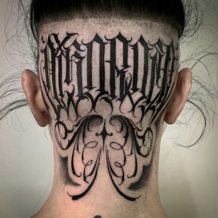 Tổng hợp 666+ hình xăm chữ sau gáy độc lạ và chất lừ - Genztattoo