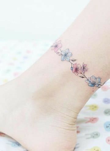 Hình xăm vòng chân đẹp Hình xăm vòng chân dễ thương