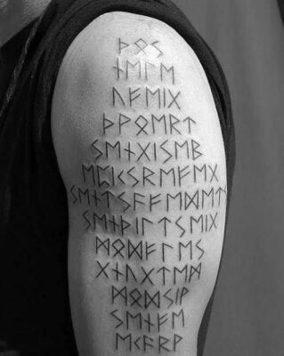 Thiết kế hình xăm bảng rune Top 777+ hình xăm cổ ngữ rune độc lạ và ấn tượng - Genztattoo