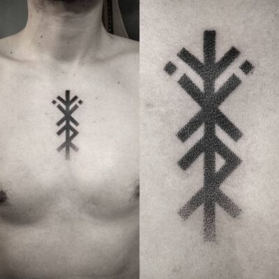 Sức hút khó cưỡng của họa tiết rune trên ngực Top 777+ hình xăm cổ ngữ rune độc lạ và ấn tượng - Genztattoo