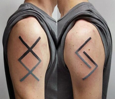 hình xăm bắp tay phong cách rune độc đáo Top 777+ hình xăm cổ ngữ rune độc lạ và ấn tượng - Genztattoo