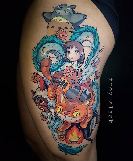 Hình xăm rồng Haku và các nhân vật trong Spirited Away hình xăm rồng haku và những nhân vật trong phim vùng đất linh hồn