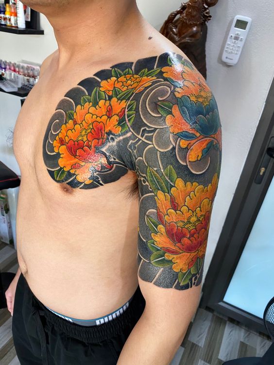 888+ hình xăm hoa mẫu đơn đại diện cho tình yêu và may mắn - Genztattoo