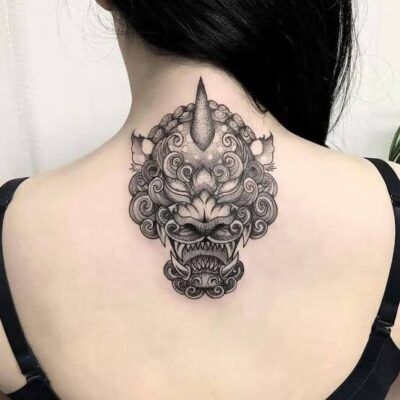 ý tưởng xăm đầu lân cực chất cho nữ