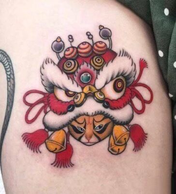 ý tưởng tattoo đầu lân cực nổi bật