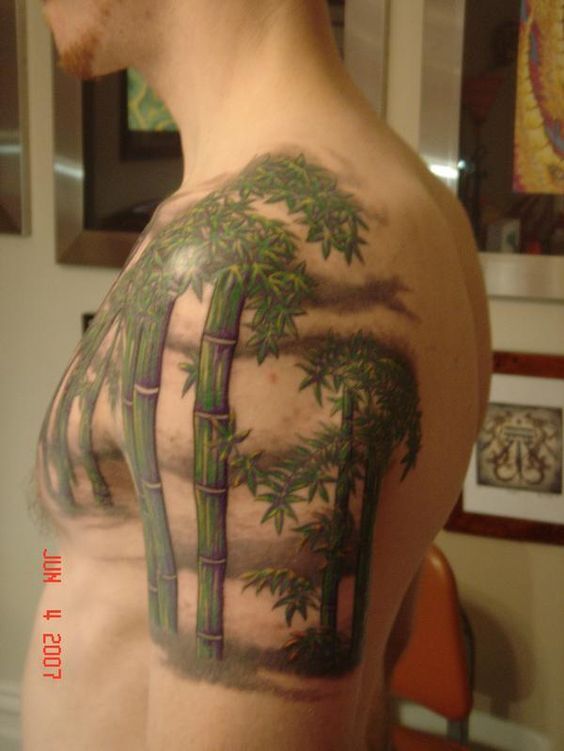tattoo mẫu thể hiện sự tịch tĩnh trên bắp tay