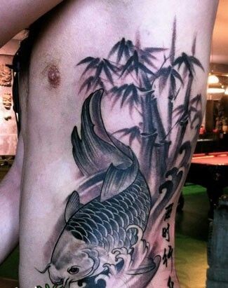 mẫu tattoo cá chép hóa rồng 