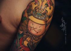 150 hình xăm mèo thần tài samurai Thu hút tài lọc mạnh - Genztattoo