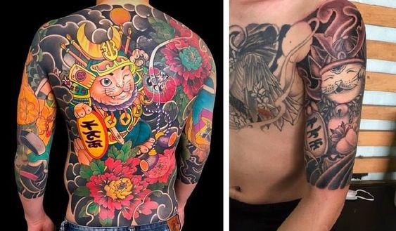 150 hình xăm mèo thần tài samurai Thu hút tài lọc mạnh - Genztattoo