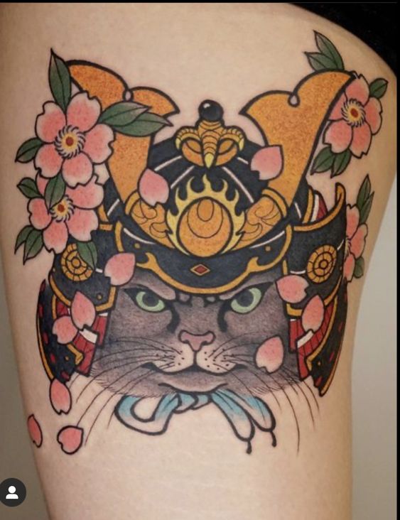 150 hình xăm mèo thần tài samurai Thu hút tài lọc mạnh - Genztattoo