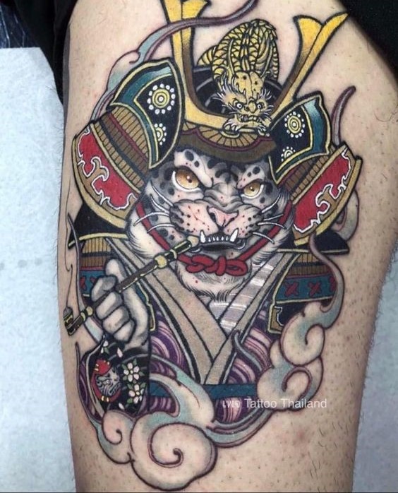 150 hình xăm mèo thần tài samurai Thu hút tài lọc mạnh - Genztattoo
