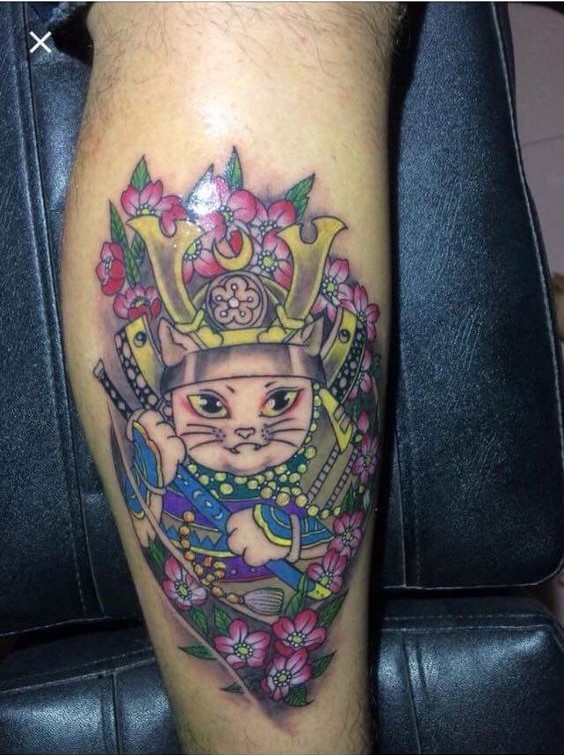 150 hình xăm mèo thần tài samurai Thu hút tài lọc mạnh - Genztattoo
