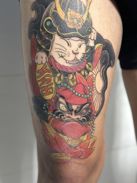 150 hình xăm mèo thần tài samurai Thu hút tài lọc mạnh - Genztattoo
