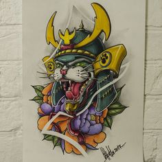 150 hình xăm mèo thần tài samurai Thu hút tài lọc mạnh - Genztattoo
