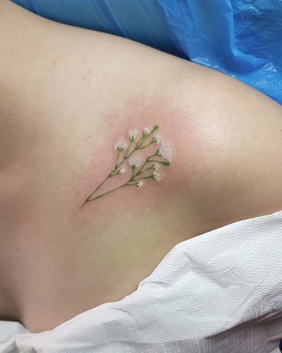 hình xăm hoa nhỏ màu trắng tinh khiết dành cho phụ nữ hình xăm hoa mini màu trắng tinh khôi cho nữ