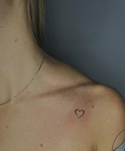 hình xăm trái tim nhỏ trên xương đòn cho phụ nữ hình xăm trái tim mini ở xương quai xanh cho nữ