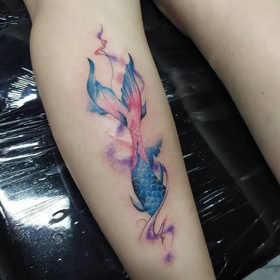 Hình xăm nàng tiên cá với màu sắc huyền bí 99 hình xăm nàng tiên cá mini cực xinh đẹp và dễ thương - Genztattoo
