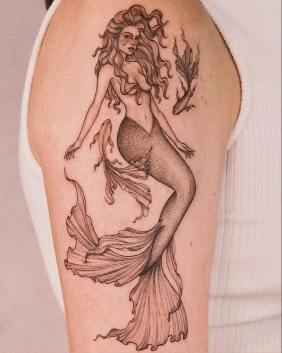 99 hình xăm nàng tiên cá nhỏ siêu xinh và dễ thương - Genztattoo