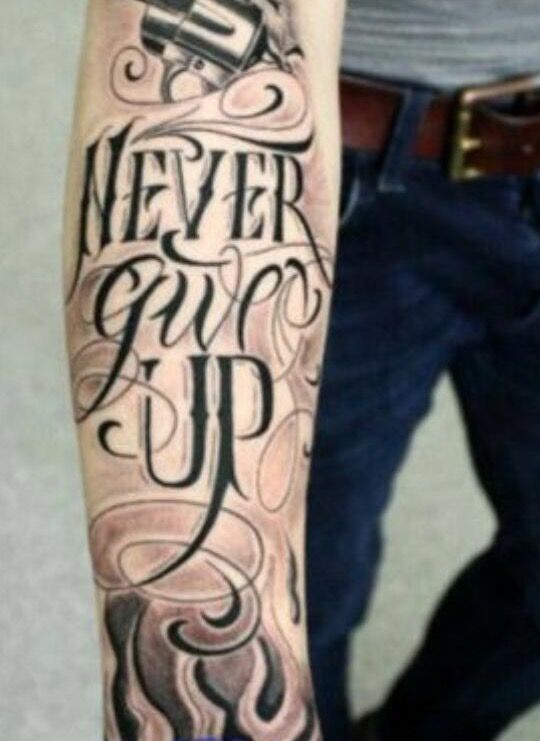 Gợi ý 700+ mẫu hình xăm chữ never give up khích lệ tinh thần - Genztattoo