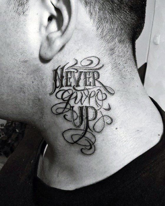 Gợi ý 700+ mẫu hình xăm chữ never give up khích lệ tinh thần - Genztattoo