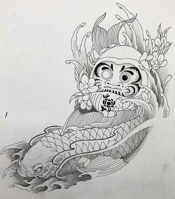 150 mẫu hình xăm daruma chọn lọc và ý nghĩa của hình xăm - Genztattoo