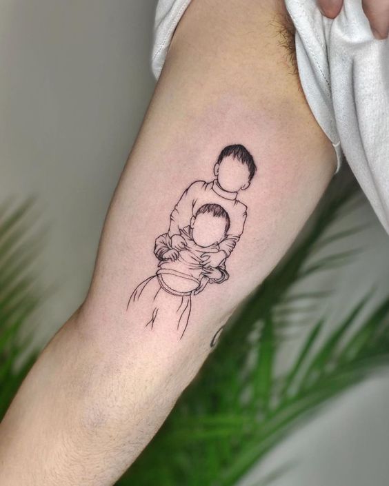 250 hình xăm cha con mini mang ý nghĩa sâu sắc về tình phụ tử - Genztattoo