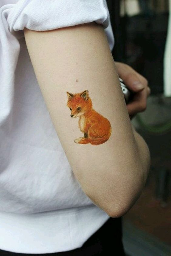hình xăm con cáo siêu dễ thương hình xăm chú cáo siêu đáng yêu