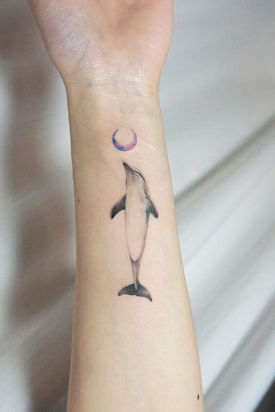Bộ sưu tập 444+ hình xăm cá heo cute, đáng yêu - Genztattoo