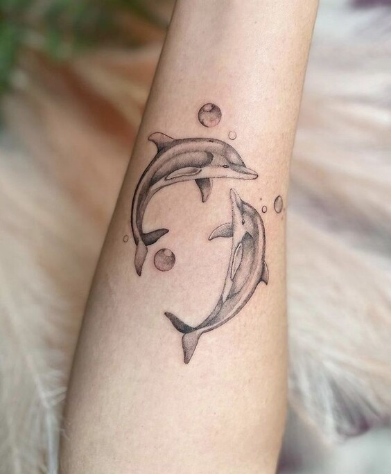 Bộ sưu tập 444+ hình xăm cá heo cute, đáng yêu - Genztattoo