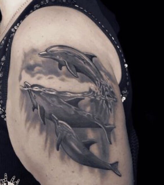 Bộ sưu tập 444+ hình xăm cá heo cute, đáng yêu - Genztattoo