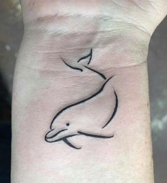Bộ sưu tập 444+ hình xăm cá heo cute, đáng yêu - Genztattoo