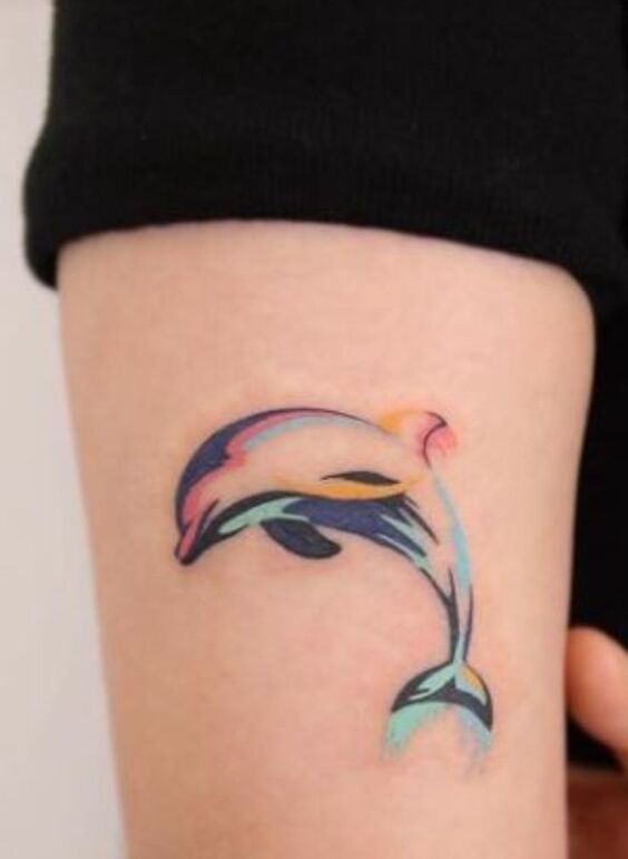 Bộ sưu tập 444+ hình xăm cá heo cute, đáng yêu - Genztattoo