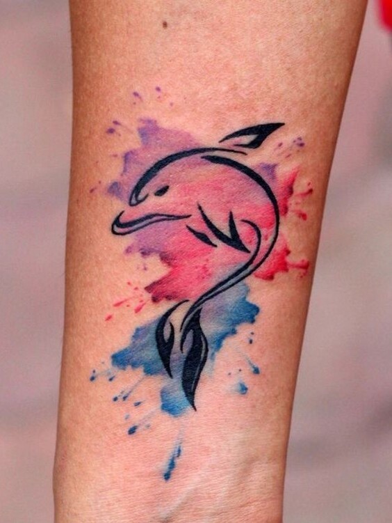 Bộ sưu tập 444+ hình xăm cá heo cute, đáng yêu - Genztattoo