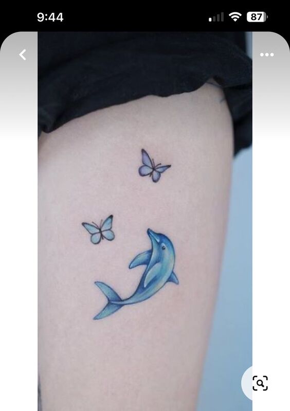 Bộ sưu tập 444+ hình xăm cá heo cute, đáng yêu - Genztattoo