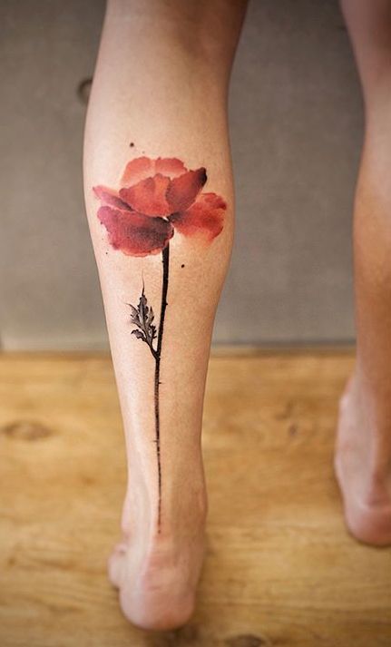 hình xăm hoa anh túc màu nước đẹp xăm hình hoa anh túc màu nước đẹp