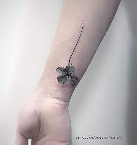 250 hình xăm mini cỏ 3 lá và 4 lá - Genztattoo