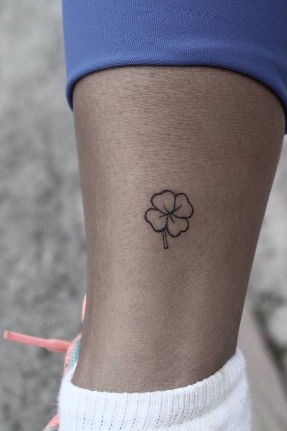 250 hình xăm mini cỏ 3 lá và 4 lá - Genztattoo