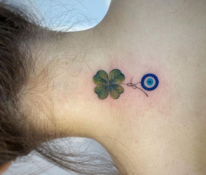250 hình xăm mini cỏ 3 lá và 4 lá - Genztattoo
