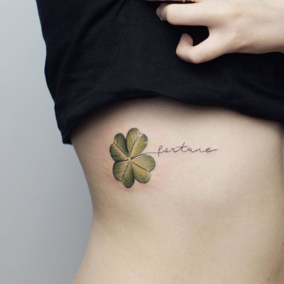 250 hình xăm mini cỏ 3 lá và 4 lá - Genztattoo