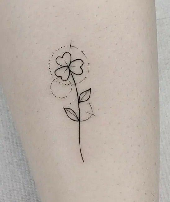 250 hình xăm mini cỏ 3 lá và 4 lá - Genztattoo