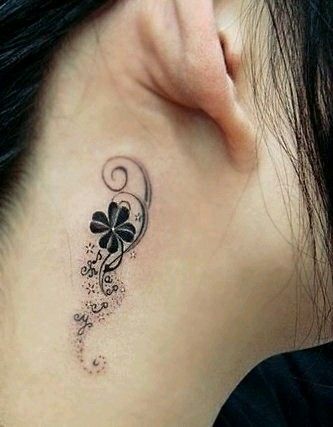 250 hình xăm mini cỏ 3 lá và 4 lá - Genztattoo