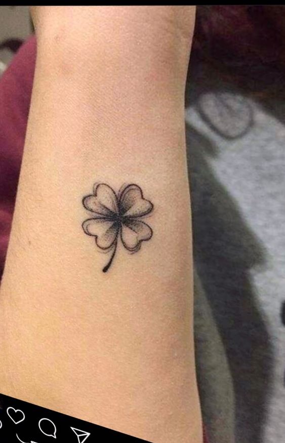 250 hình xăm mini cỏ 3 lá và 4 lá - Genztattoo